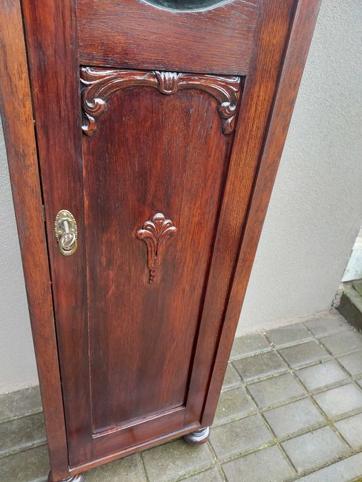 Stary słupek szafka biblioteka bieliźniarka dąb ciemny E032