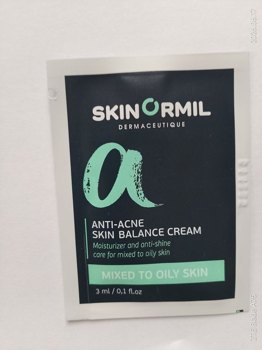 Набір пробних засобів  Skinormil антиакне для комбінованої, жирної шкіри,схильної до вугрів шкіри