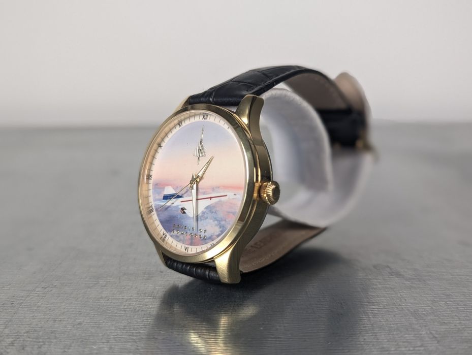 Zegarek Spirit of Concorde kolekcjonerski klasyczny pozłacany kwarcowy