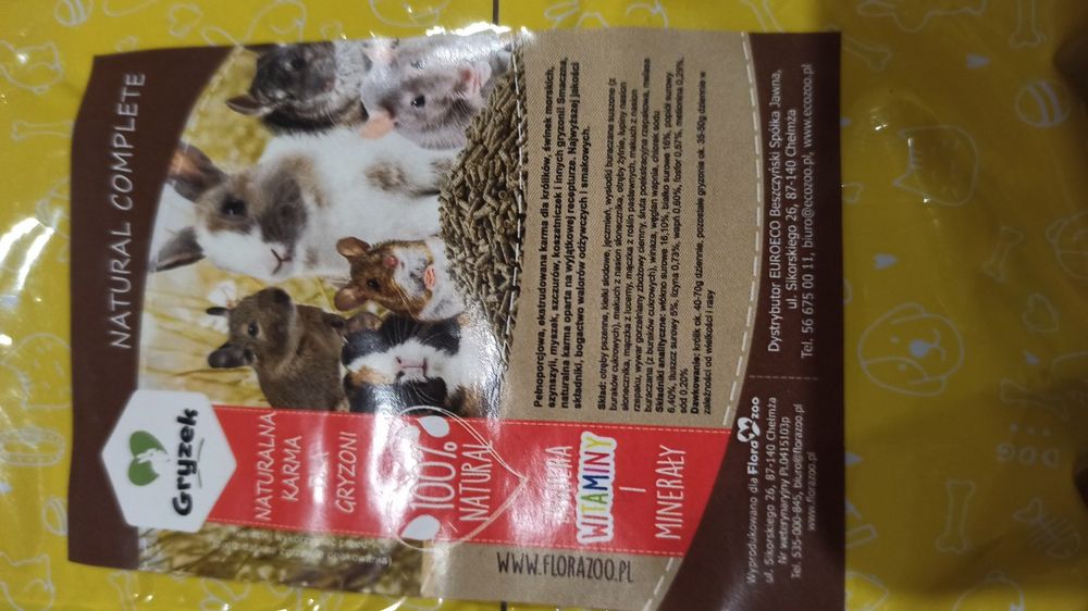 Karma naturalna  dla królika / gryzoni