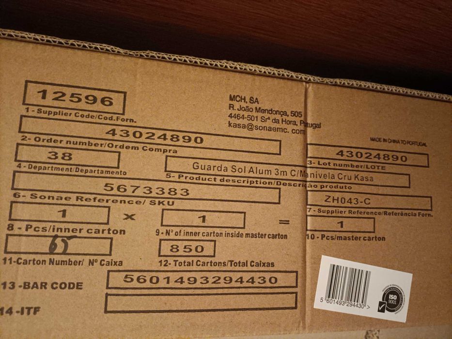 Guarda-sol de 3 m de diâmetro e com manivela - C/o Novo