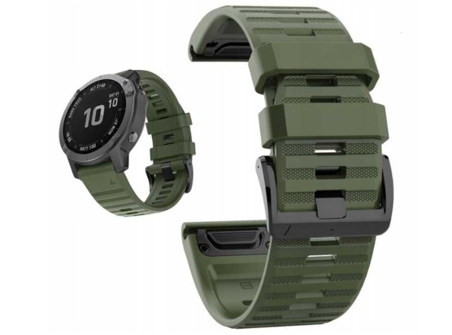 Pasek Silikonowy QUICKFIT do Garmin Fenix 8 51mm ZIELONY