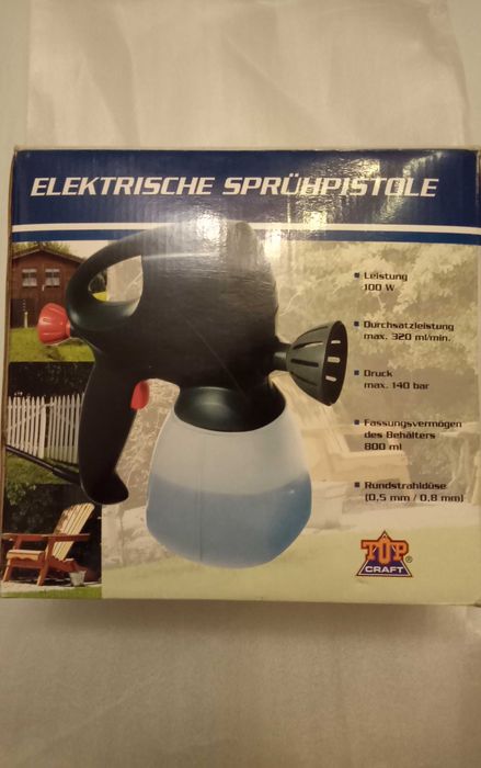 Pistolet malarski elektryczny natryskowy Top Craft 100W Nowy