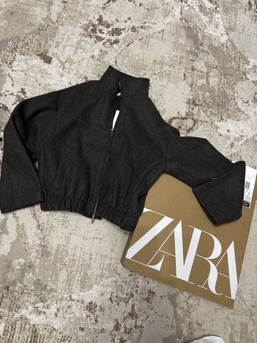 Курточка zara тренд актуальна шоколад s двухсторонній замок