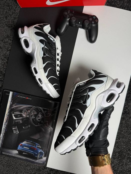 Мужские кроссовки найк аир макс Nike Air Max Plus Tn White Black [41-46]