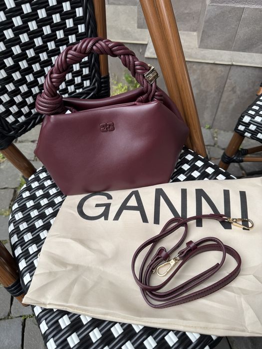 Жіноча сумка Ganni BURGUNDY SMALL нова