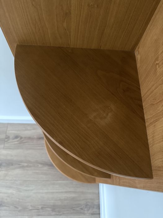 Regał narożny wysokość 108,5cm bok 35cm BRW olcha miodowa