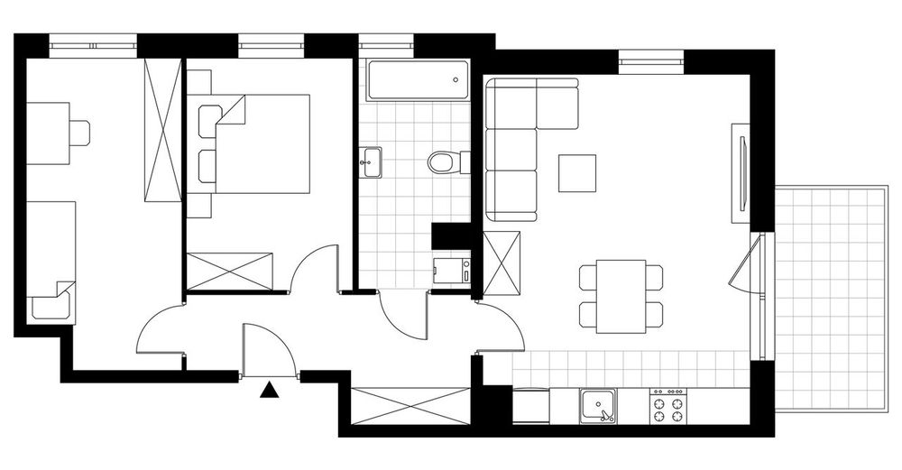 3-pokojowe mieszkanie 60m2 + balkon