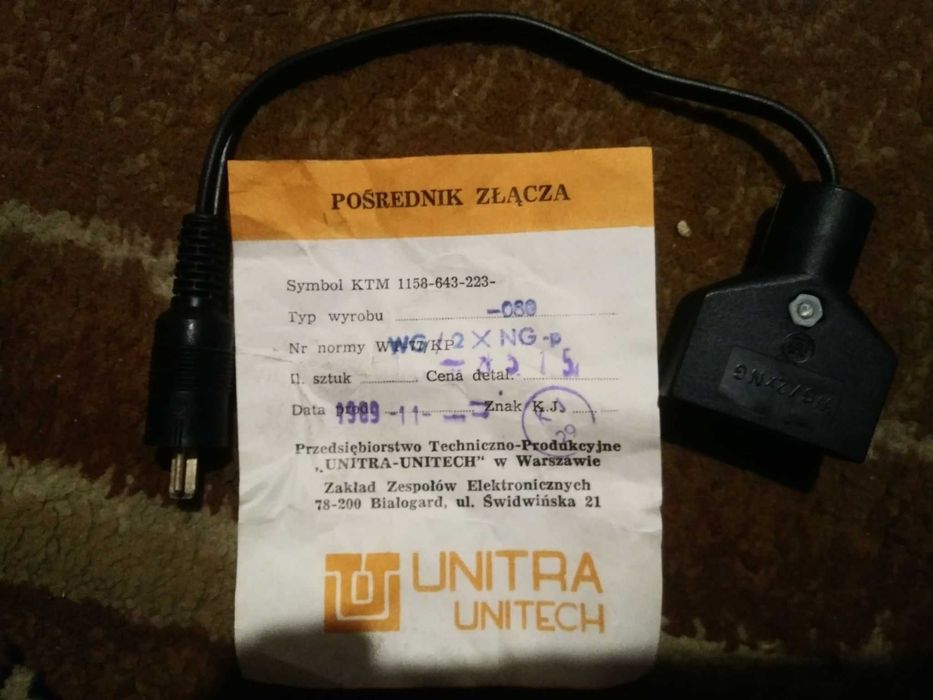 Kabel połączeniowy , Nóżki , dźwignie ,pośrednik złącz