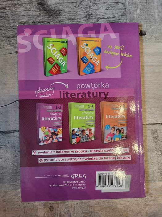 Ściąga lektury GREG kl.1-3