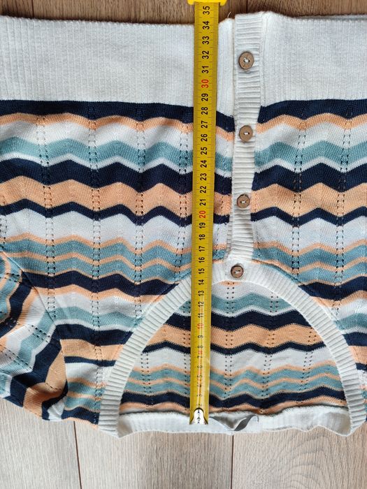 Krótki rozpinany sweter vintage S/M Dolce Vita bolerko, narzutka 36/38