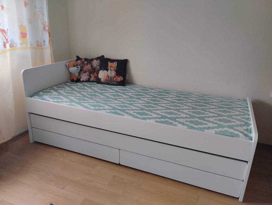 Ikea Slakt podwójne łóżko z szufladami