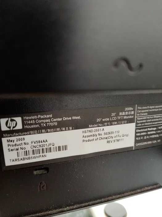 Monitor HP 20' LCD439260125573959682