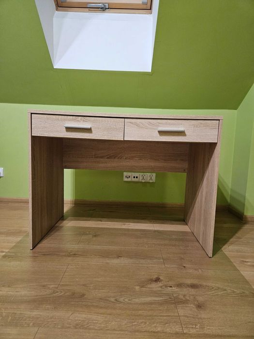 Biurko Nepo Plus 100 cm z 2 szufladami dąb sonoma