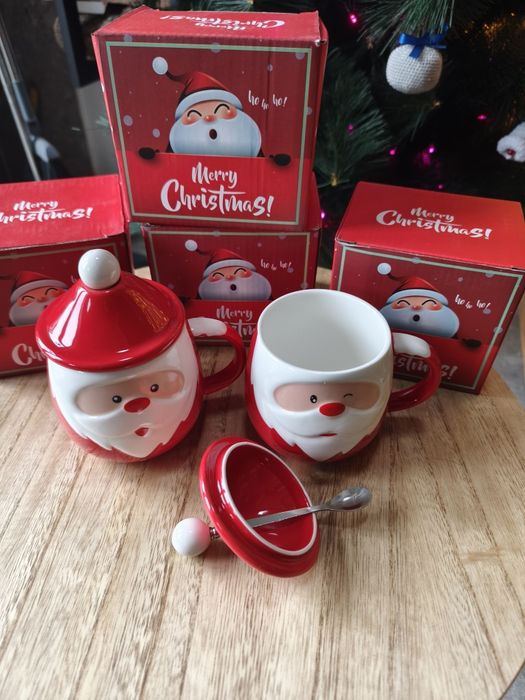 Кружка керамічна Веселий дід мороз 420 мл