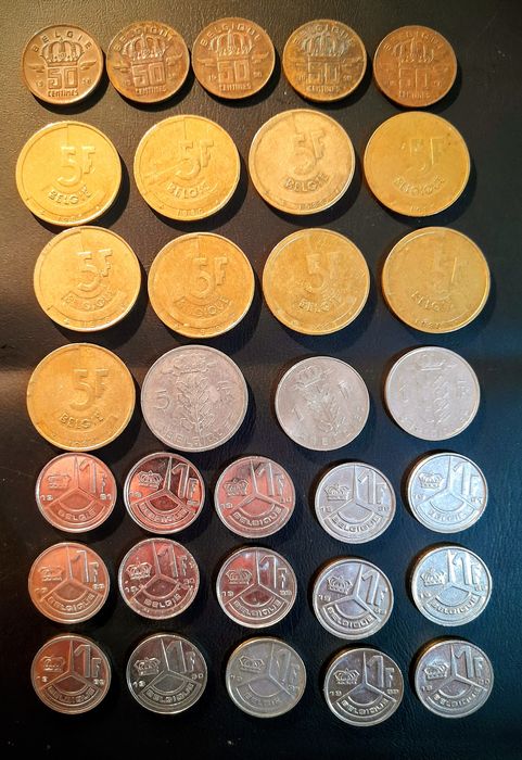 Lote moedas Bélgica