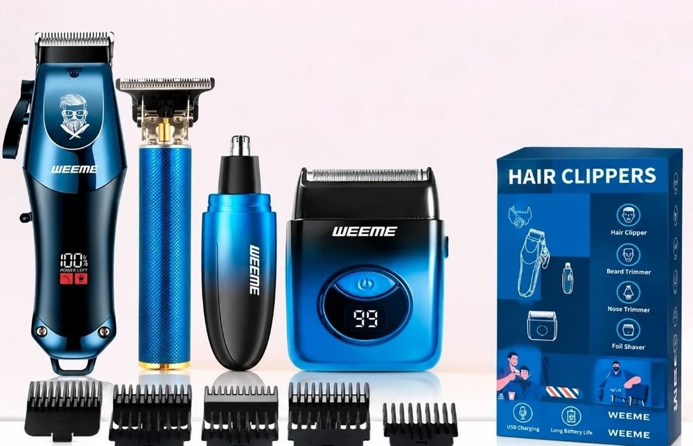 Máquina Barbear+Kit Novo