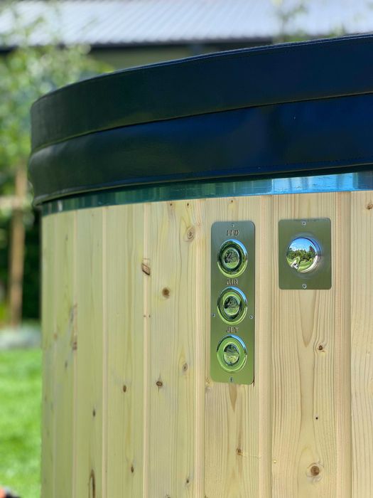 Balia ogrodowa hydromasaż jacuzzi ogrodowe balia piec na drewno