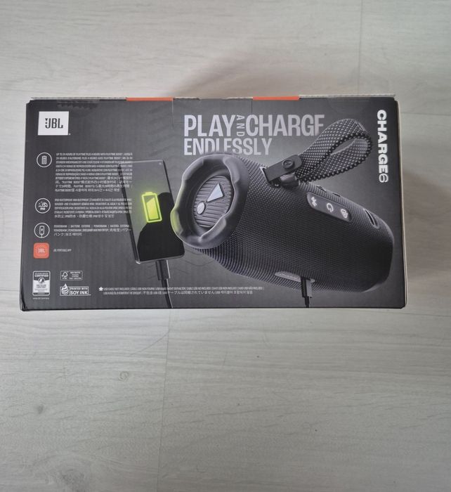 Колонка портативна акустика JBL by Harman Charge6 black Офіціал ЏИТРУС НОВА! Чек. Гарантія.