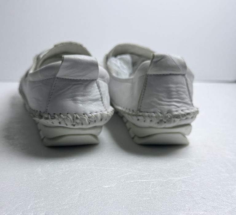 Półbuty skórzane białe Gemini r. 37  typu slip-on / komfortowe
