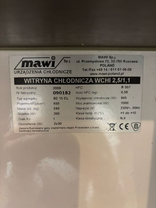 Lada chłodnicza MAWI 2,5 m