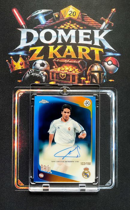 Karta Topps Chrome - Raul - Real Madrid - Autograf - Limit /150