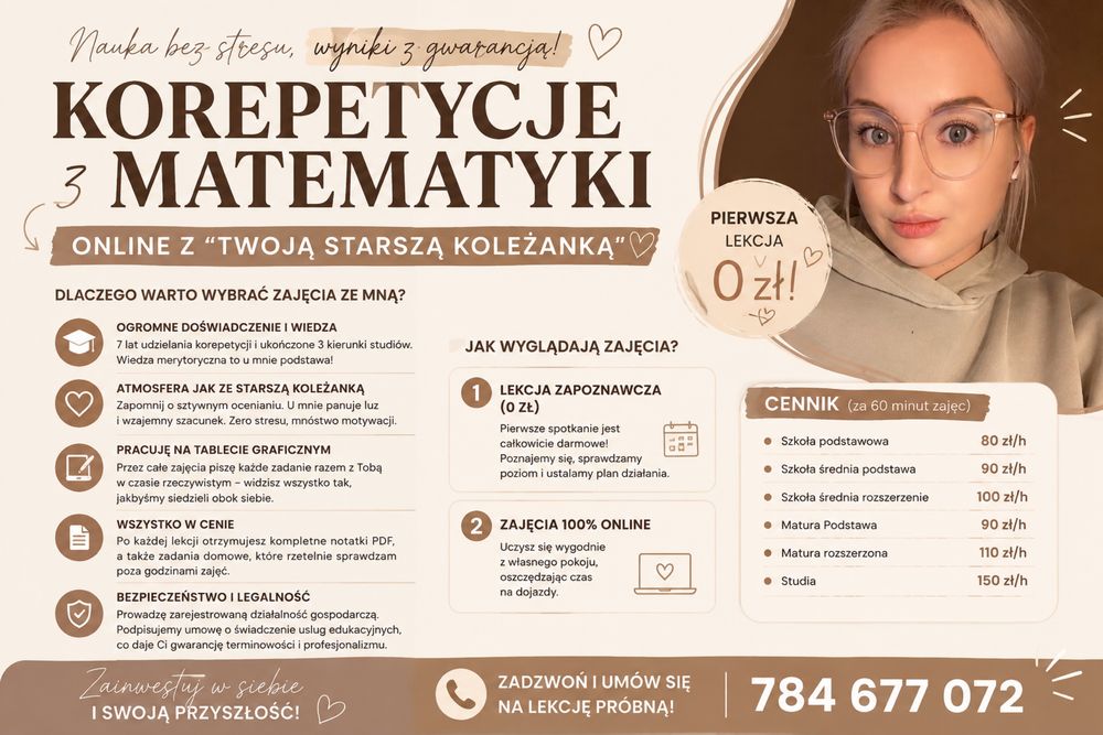 Korepetycje z Matematyki - każdy poziom