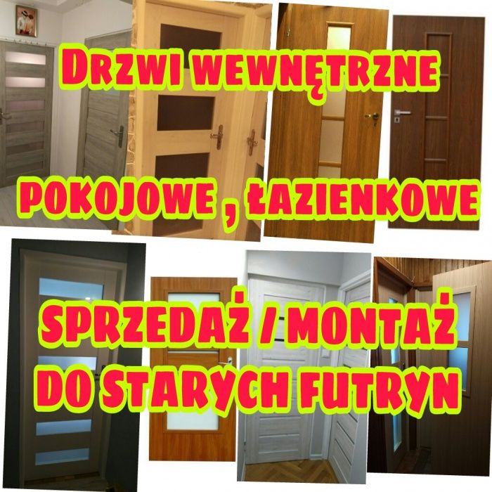 montaż drzwi na stare futryny
