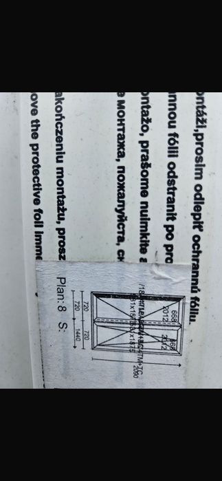 Okno balkonowe dąb bagienny