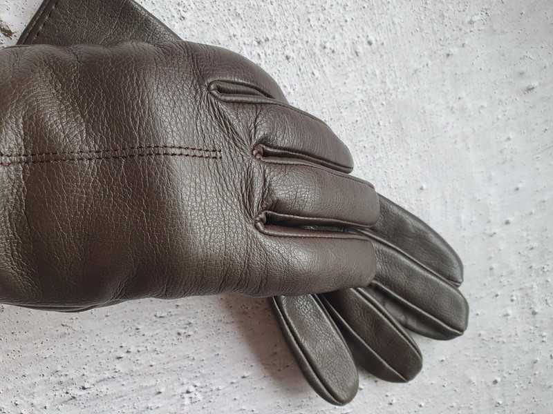 Nowe Rękawiczki Brązowe