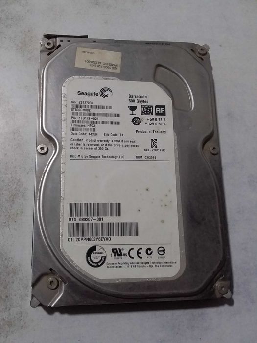 Жесткий диск HDD 500 GB. 3,5