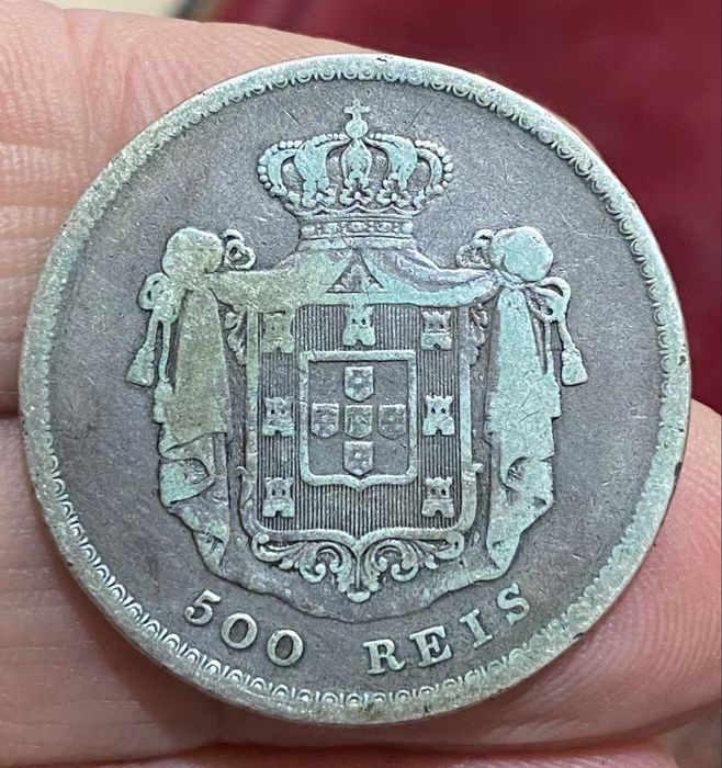 Moeda 1616 - D. PEDRO V - 500 Reis 1856 Prata
