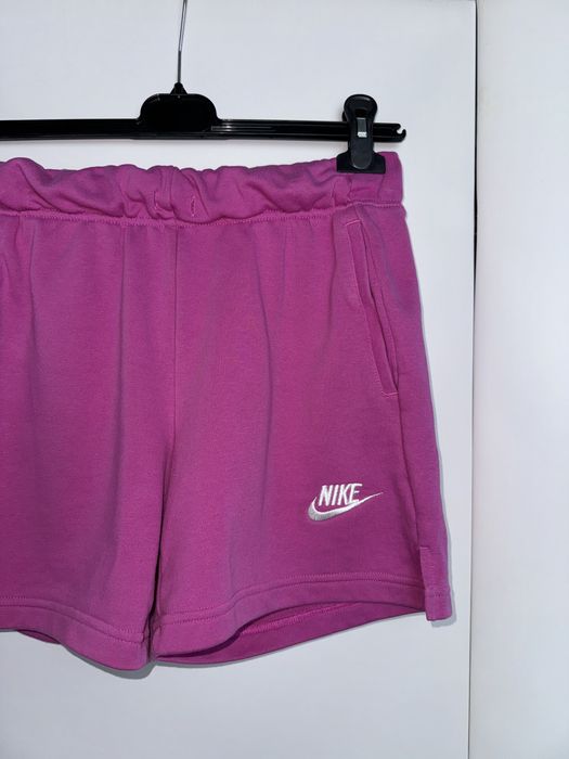 Шорти nike рожеві шортики найк спортивні хлопкові трикотаж