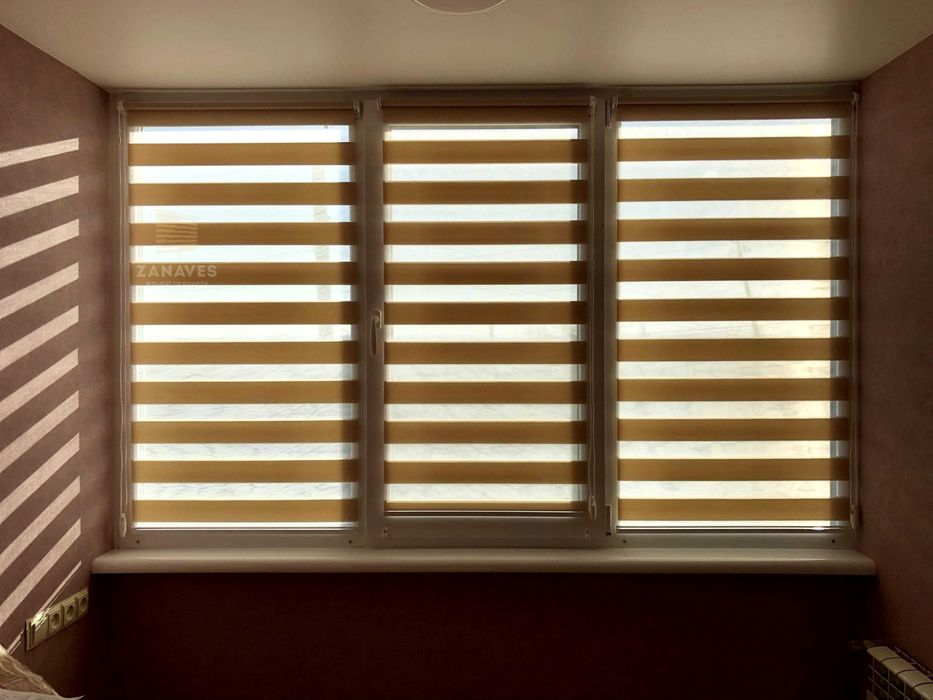 Ролеты день ночь, рулонные шторы, жалюзі день ніч, тканинні ролети