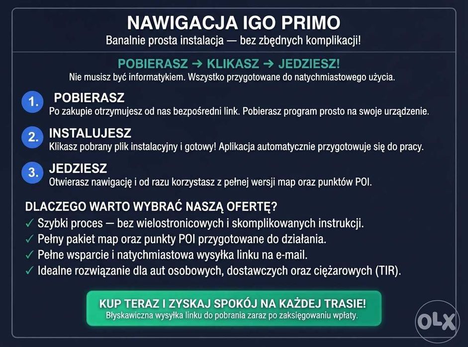 Igo Primo, TomTom, Sygic Truck - Komplet Najnowsze 2026.Q1
