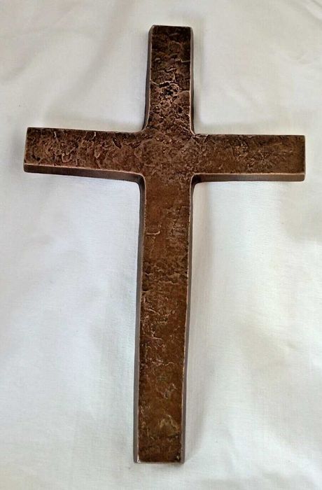 Bronze, cruz de parede, cruz, Jesus, crucifixo, bronze, relevo, cruz religiosa , 410 gr