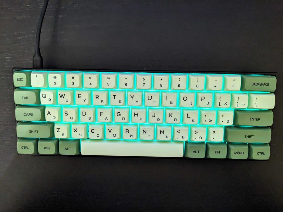 Клавіатура Anne Pro 2, Gateron G Pro Blue, Бездротова, 60%