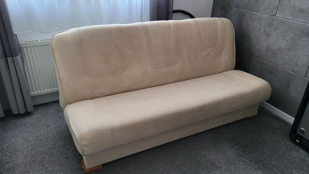 Tapczan kanapa sofa wersalka łóżko rozkładane beżowa  2 metry