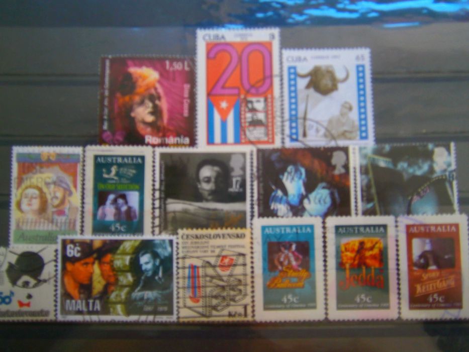 14 selos do tema Cinema todos diferentes