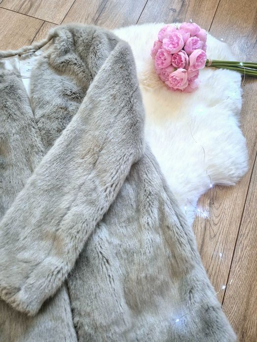 sztuczne futerko damskie New Look S 36 elegancka viralowa kurtka