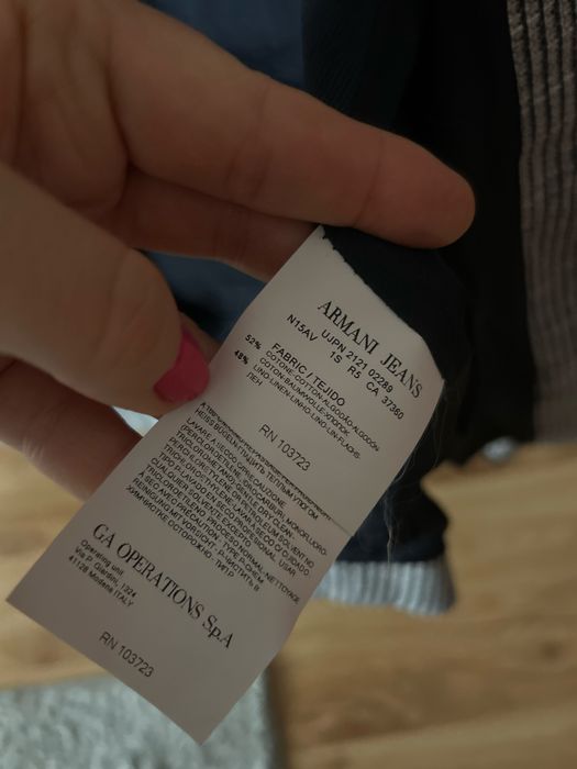 Żakiet Armani Jeans klasyczny basic do pracy skład premium