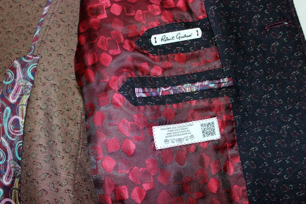 Пиджак ROBERT GRAHAM Maybole Sport Coat In Navy р.48