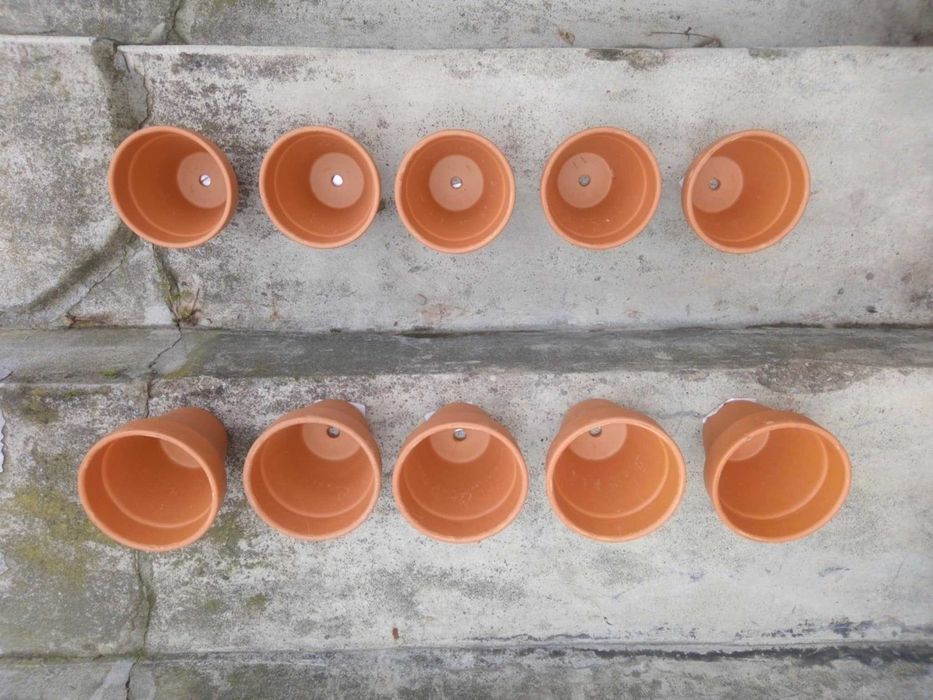 Doniczka donica ceglana gliniana ceramiczna 11cm 10szt donic