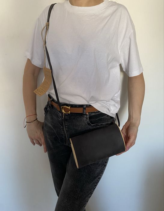 Manufactur Dolsos Taschen Torebka nowa jenny xs skórzana drewniana