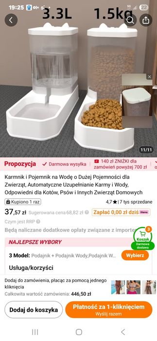 Pojemnik dla psa na wodę