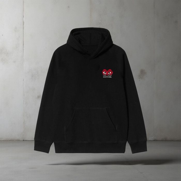Мужское Худи Comme des Garcons Play Logo унисекс плей толстовка кофта