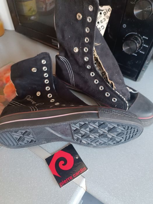 Trampki damskie Pierre Cardin czarne -40.Jak nowe