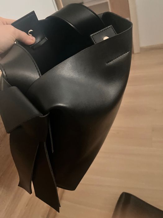 Torebka czarna z eko skóry stan super
