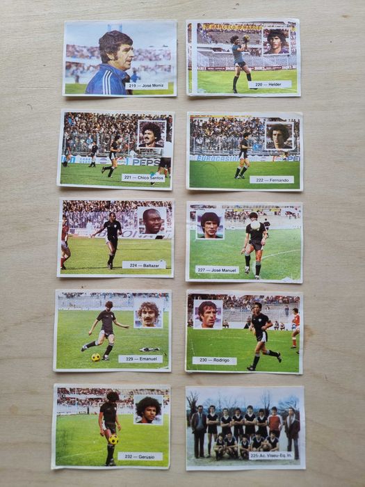 Cromos da equipa de futebol do Académico de Viseu