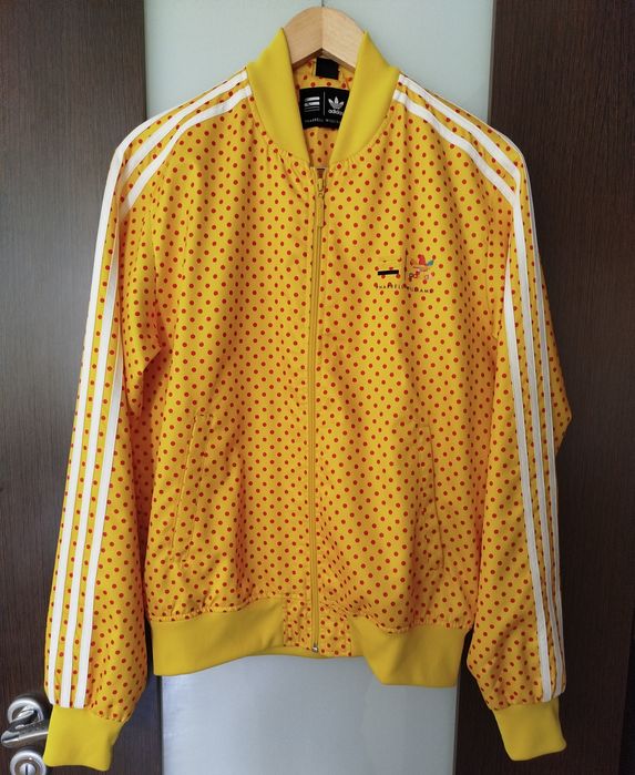 Трендова зіпка, олімпійка, кофта на блискавці Polka Dot  від Adidas колоборація Pharrell Williams